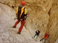 Canyoning (snapling) in Israel - Qumran canyon