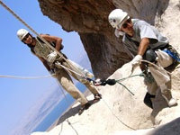 Canyoning - rappelling - snapling in Israel